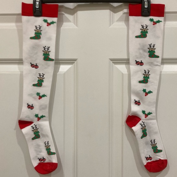 Funky knee-high Christmas socks L / XL - Picture 1 of 3